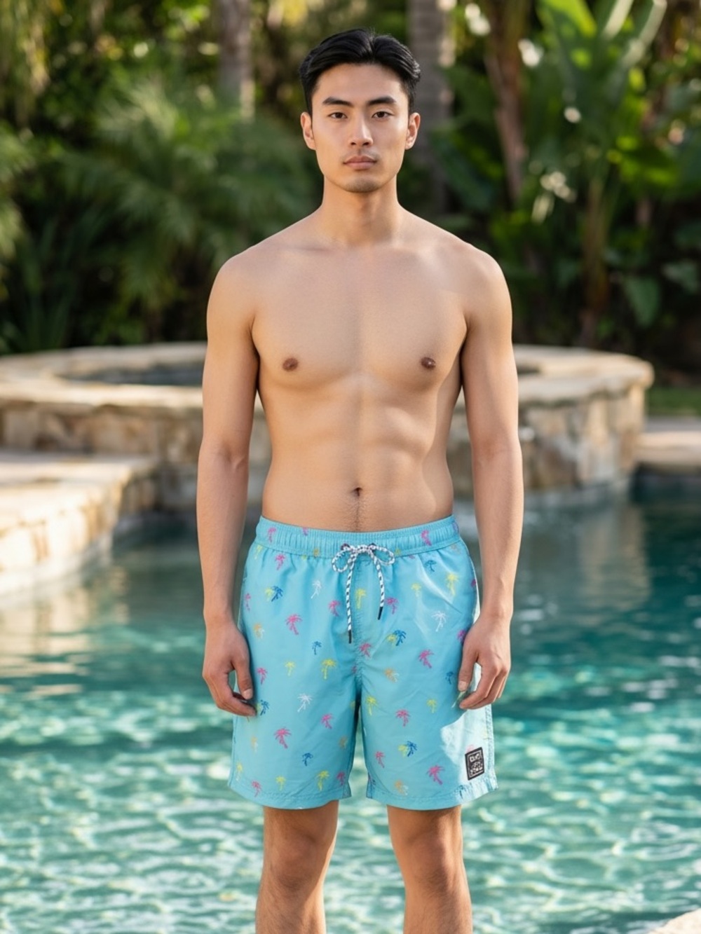 NWT M, L Maui and Sons Men’s Pool Shorts – Palm Beach Tropical Swim Trunks